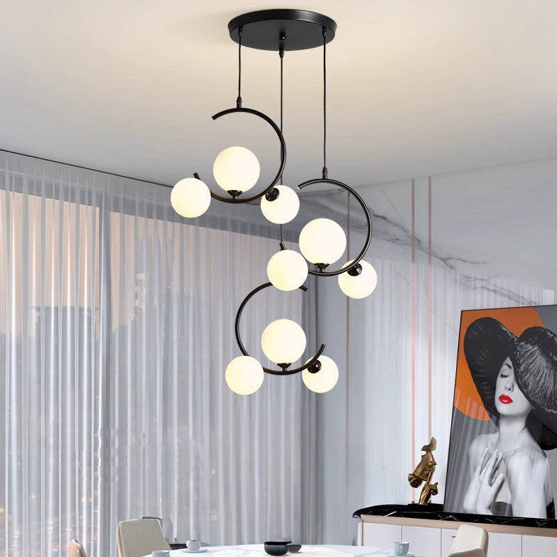 Modern LED Pendant Light – Glass & Acrylic Design for Living &amp; Dining Rooms