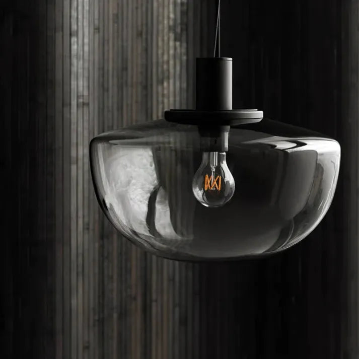 Modern Glass Globe Pendant Light – Elegant Metal & Glass Design for Dining & Kitchen