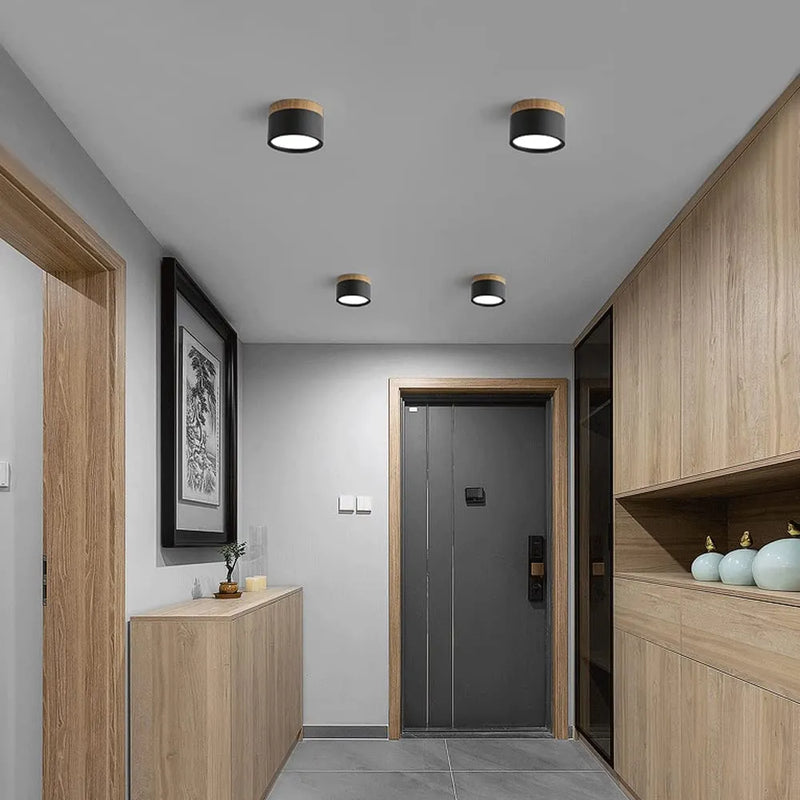 Nordic Cylindrical LED Ceiling Light – Modern & Energy-Efficient Hallway Illumination