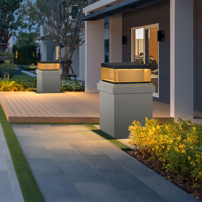 TSolar Outdoor Column Light – Weatherproof LED Garden Lighting