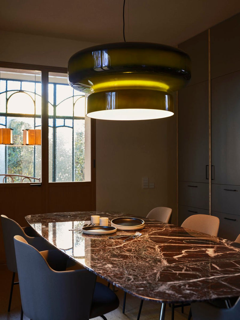 Bohemia Blown Glass Pendant Light – Organic Design with Integrated LED