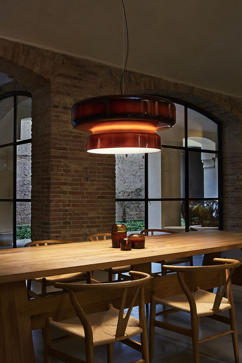 Bohemia Blown Glass Pendant Light – Organic Design with Integrated LED