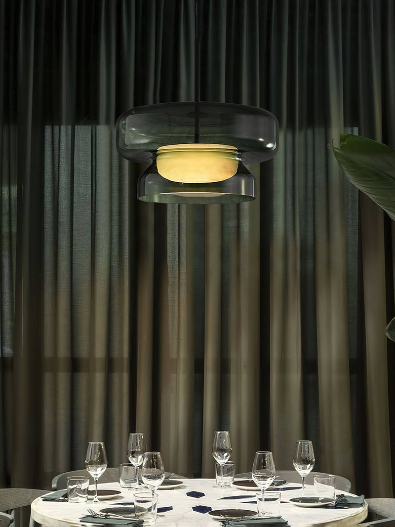 Bohemia Blown Glass Pendant Light – Organic Design with Integrated LED