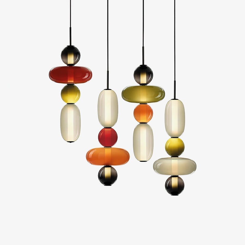 Candy Glass LED Pendant Light – Modern & Colorful Design