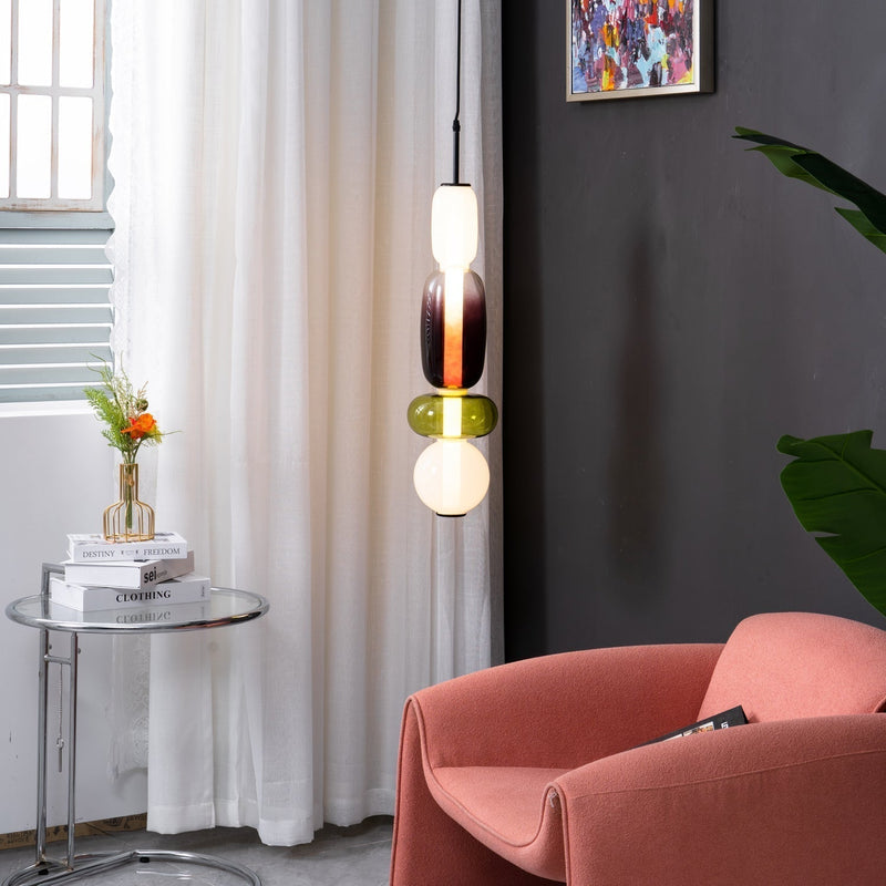 Candy Glass LED Pendant Light – Modern & Colorful Design