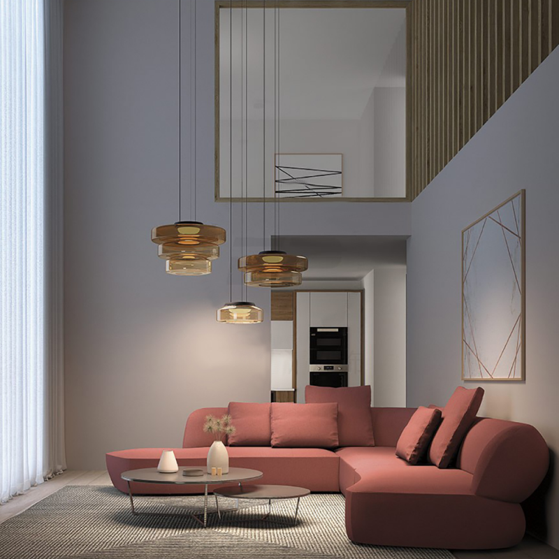 Glass Moon Pendant Light – Elegant & Modular Interior Lighting