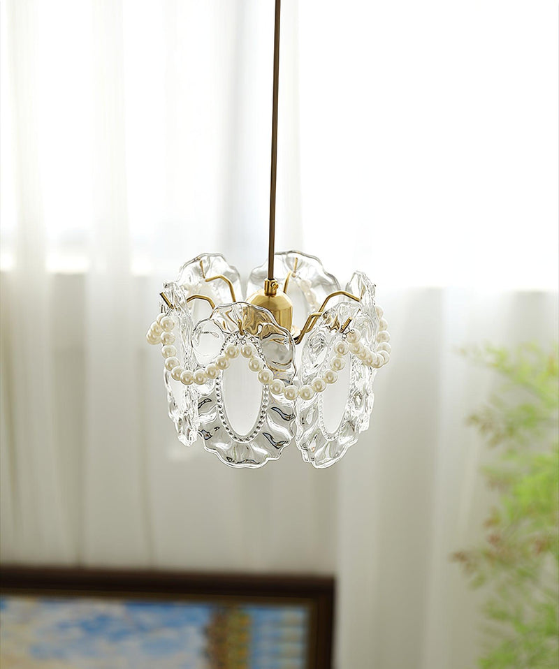 Floral Glass Pendant Light – Elegant & Nature-Inspired LED Design