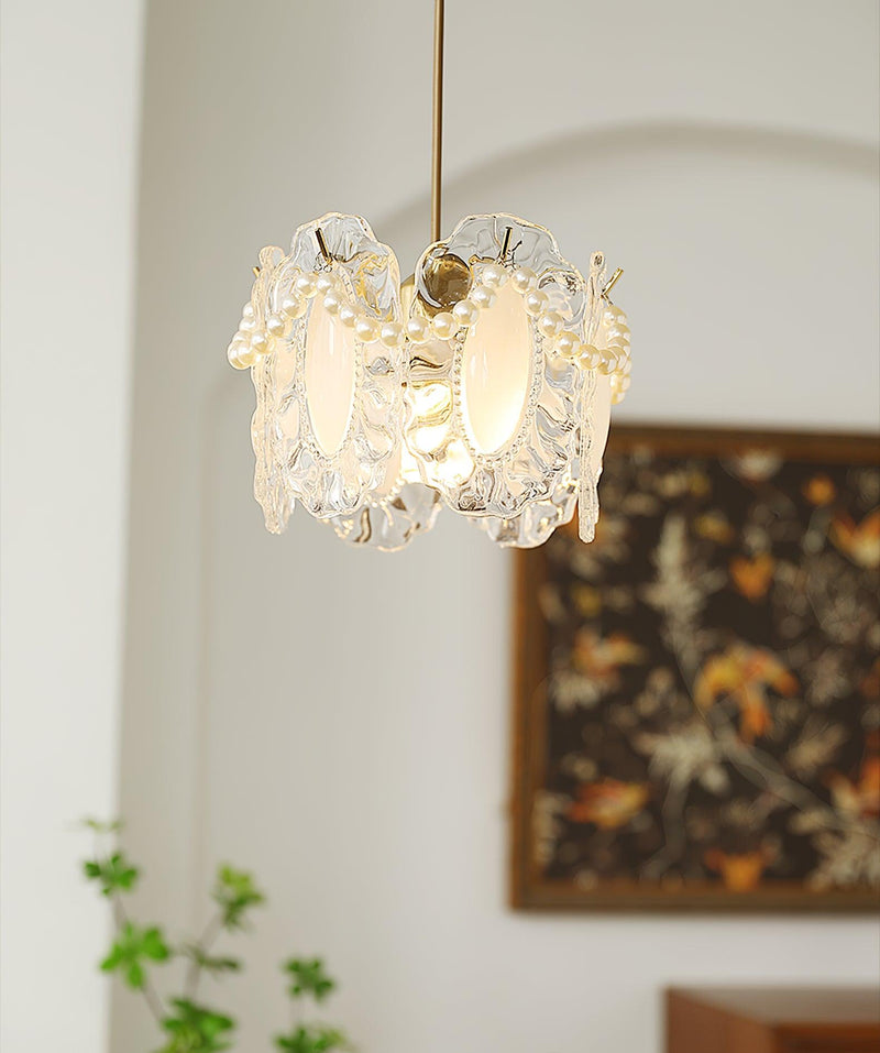 Floral Glass Pendant Light – Elegant & Nature-Inspired LED Design