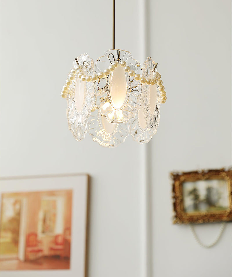 Floral Glass Pendant Light – Elegant & Nature-Inspired LED Design