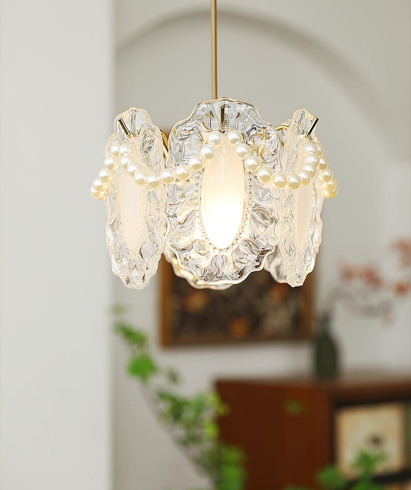 Floral Glass Pendant Light – Elegant & Nature-Inspired LED Design