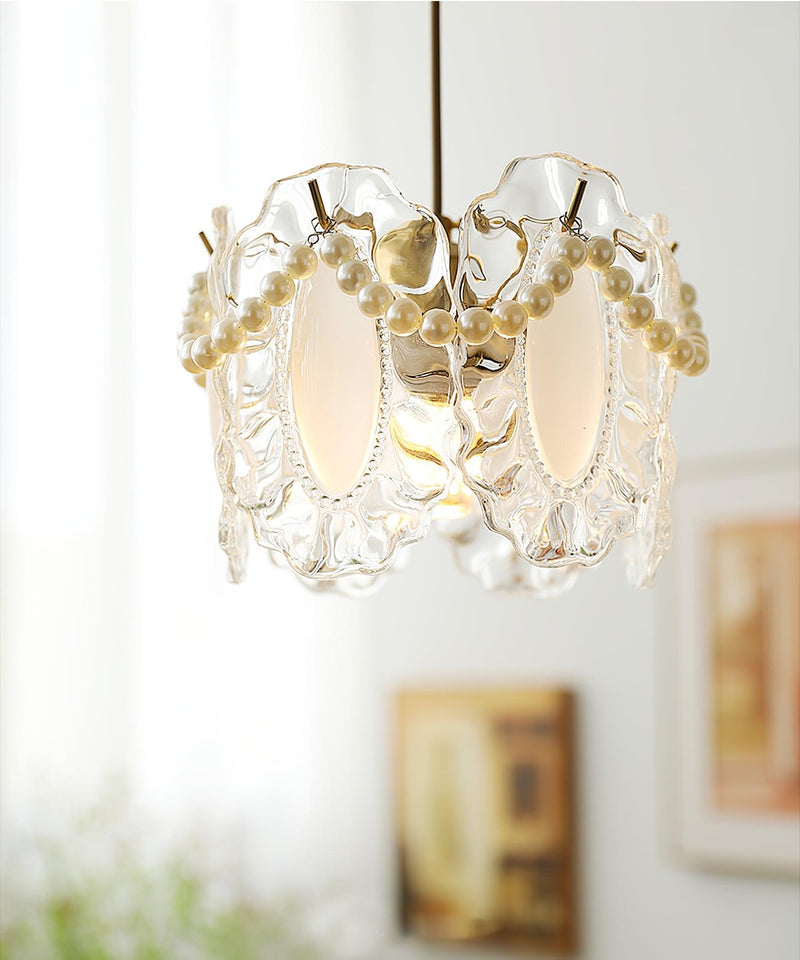 Floral Glass Pendant Light – Elegant & Nature-Inspired LED Design