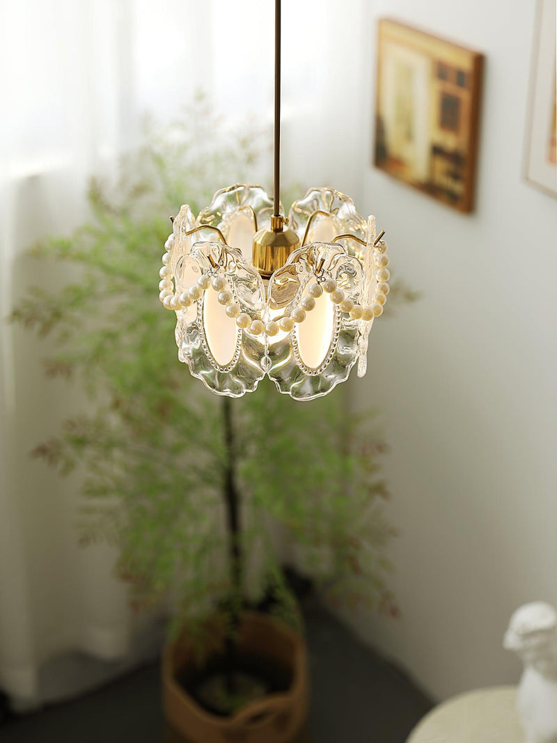 Floral Glass Pendant Light – Elegant & Nature-Inspired LED Design
