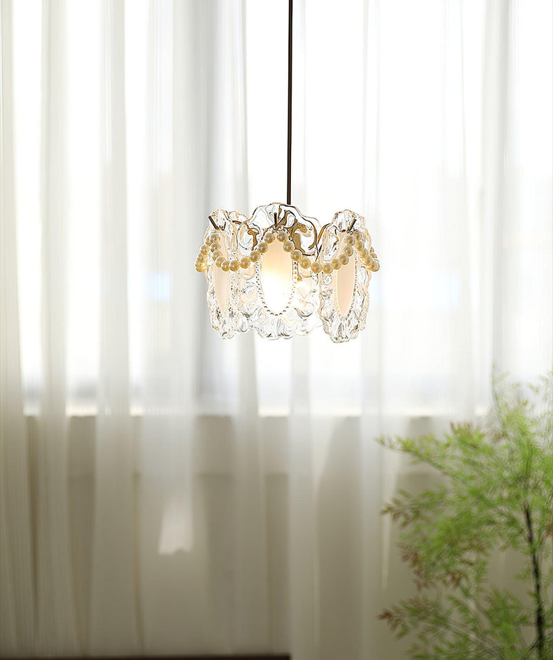 Floral Glass Pendant Light – Elegant & Nature-Inspired LED Design