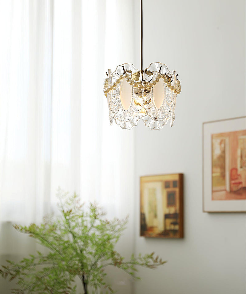 Floral Glass Pendant Light – Elegant & Nature-Inspired LED Design