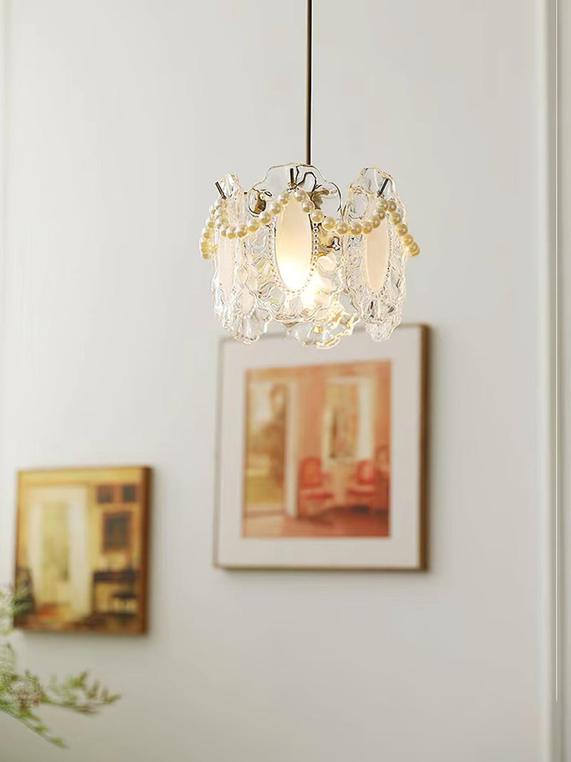 Floral Glass Pendant Light – Elegant & Nature-Inspired LED Design