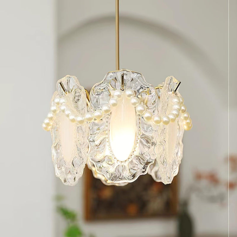 Floral Glass Pendant Light – Elegant & Nature-Inspired LED Design