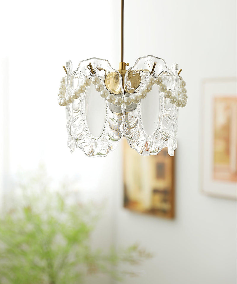 Floral Glass Pendant Light – Elegant & Nature-Inspired LED Design