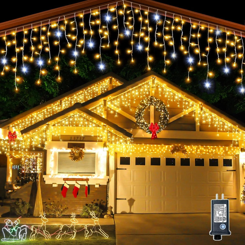 ShineDrape Outdoor Curtain Lights – Elegant Garden & Patio Illumination