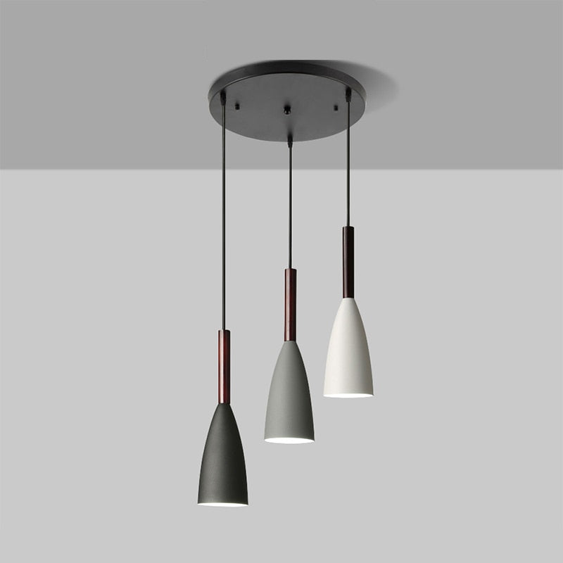 Modern Scandinavian Triple Pendant Light – Adjustable Aluminum Design