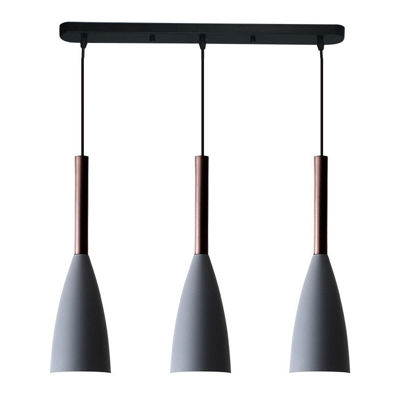 Modern Scandinavian Triple Pendant Light – Adjustable Aluminum Design