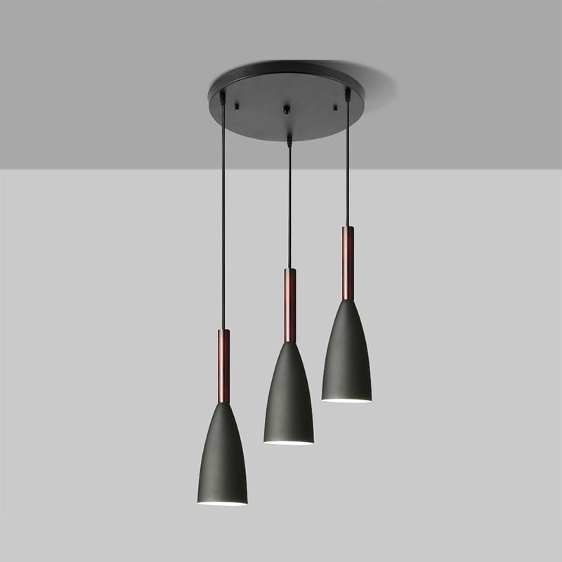 Modern Scandinavian Triple Pendant Light – Adjustable Aluminum Design