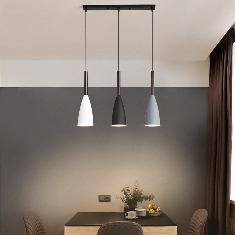 Modern Scandinavian Triple Pendant Light – Adjustable Aluminum Design