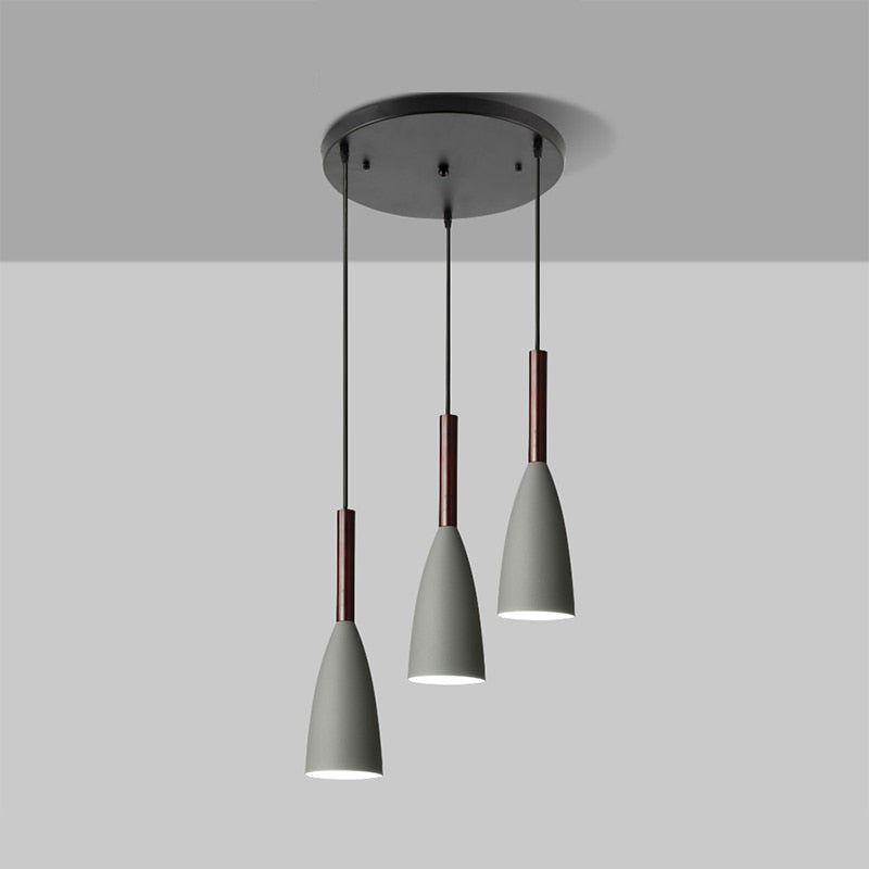 Modern Scandinavian Triple Pendant Light – Adjustable Aluminum Design