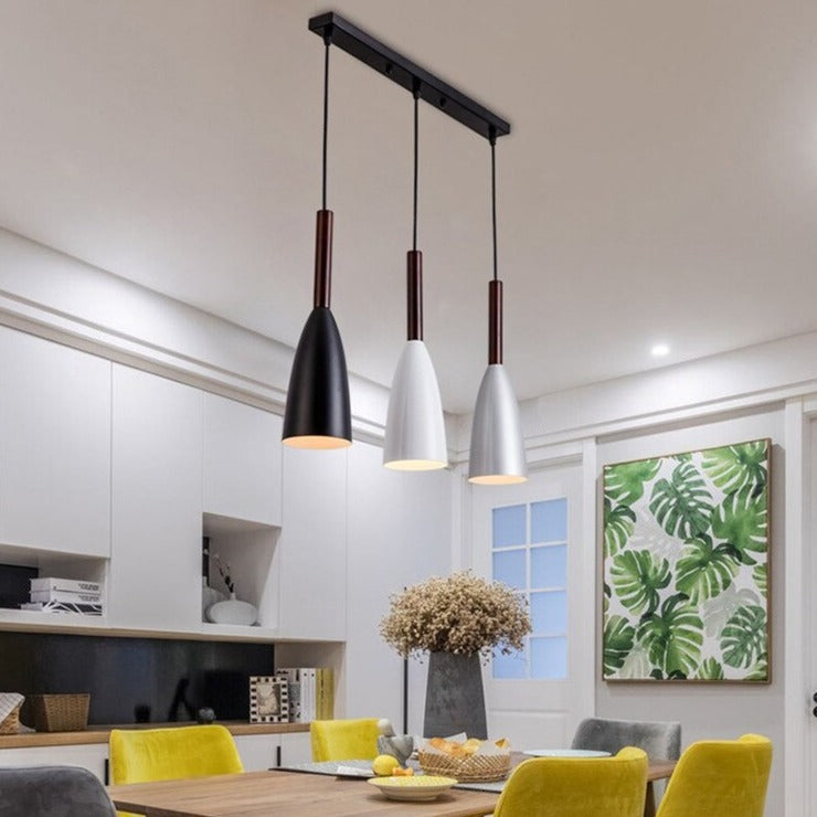 Modern Scandinavian Triple Pendant Light – Adjustable Aluminum Design