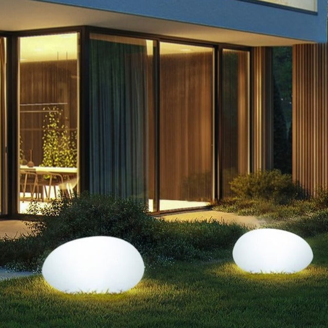 Cobblestone LED Garden Light – Waterproof Outdoor Lamp with Remote & 16 Colours