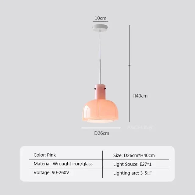 Arctic LED Nordic Pendant Light – Modern Glass & Metal Design with Adjustable Height