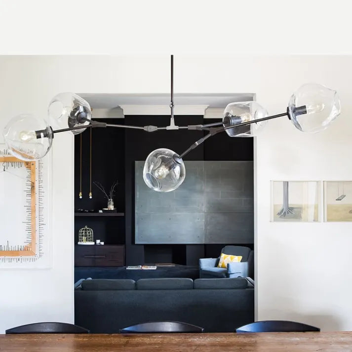 Sputnik Bifurkation Chandelier – Modern Blown Glass & Metal Design