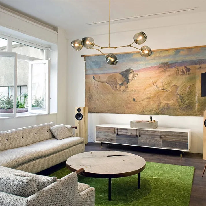 Sputnik Bifurkation Chandelier – Modern Blown Glass & Metal Design