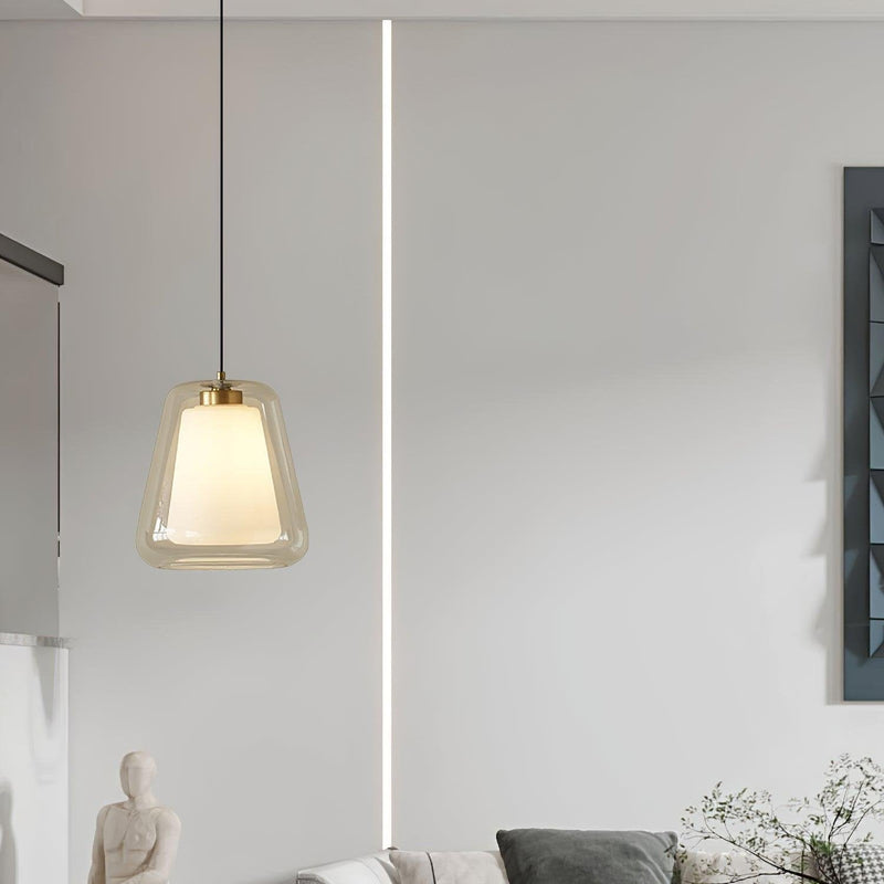 Lucinda Glass Pendant Light – Modern LED Design with Metal Base