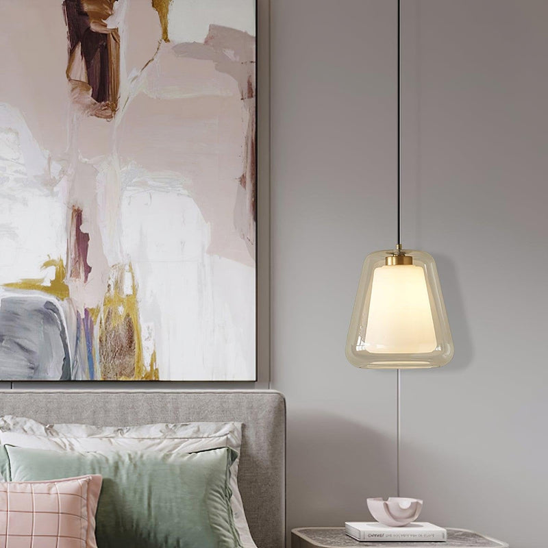 Lucinda Glass Pendant Light – Modern LED Design with Metal Base