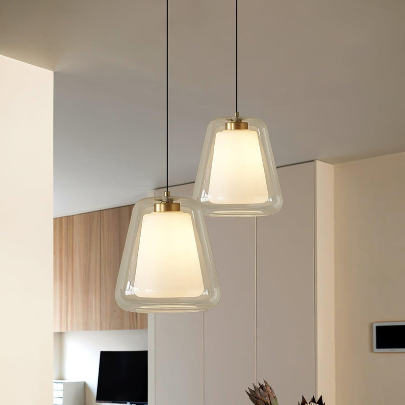 Lucinda Glass Pendant Light – Modern LED Design with Metal Base