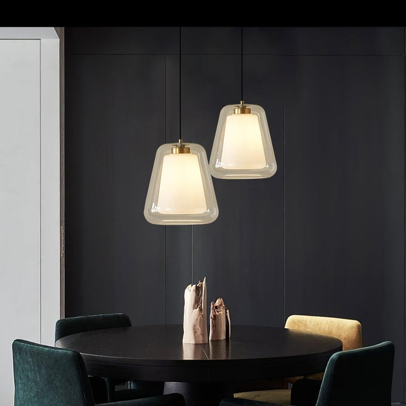 Lucinda Glass Pendant Light – Modern LED Design with Metal Base