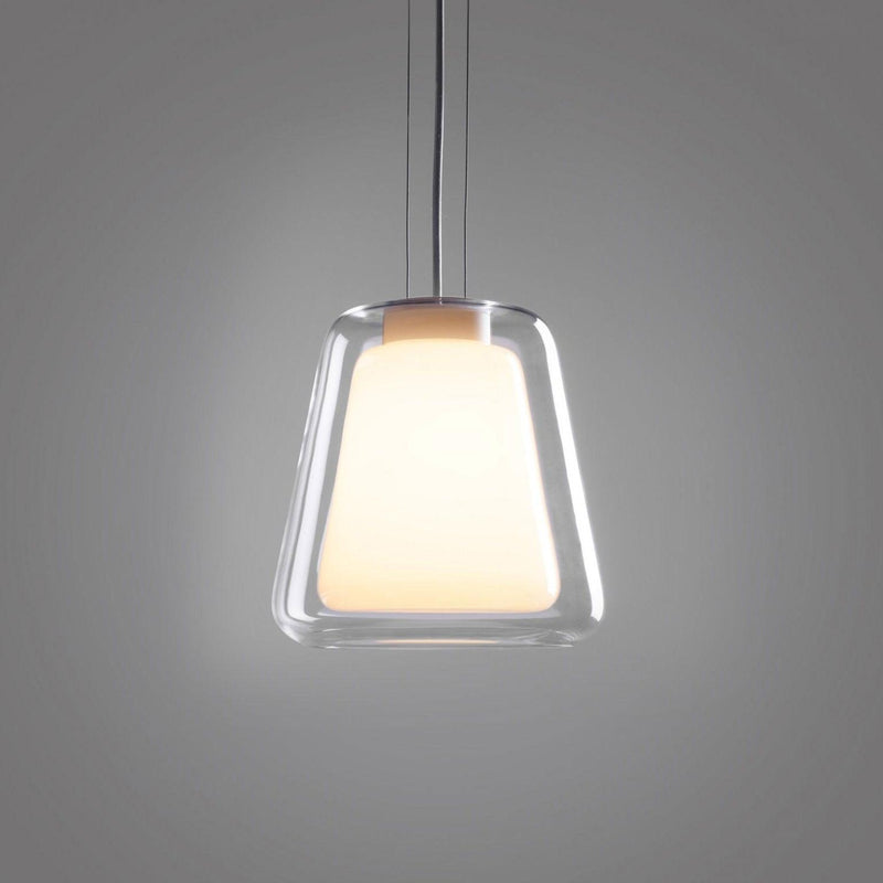 Lucinda Glass Pendant Light – Modern LED Design with Metal Base