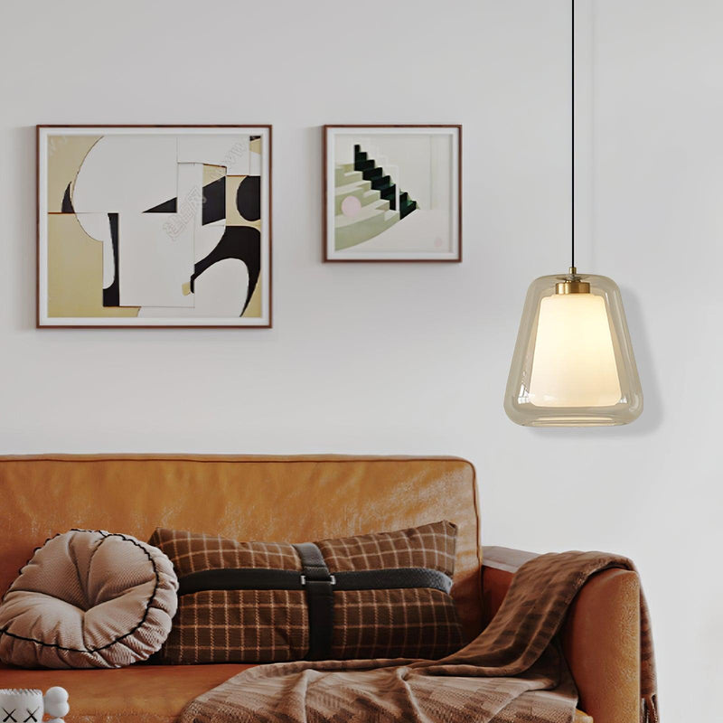 Lucinda Glass Pendant Light – Modern LED Design with Metal Base