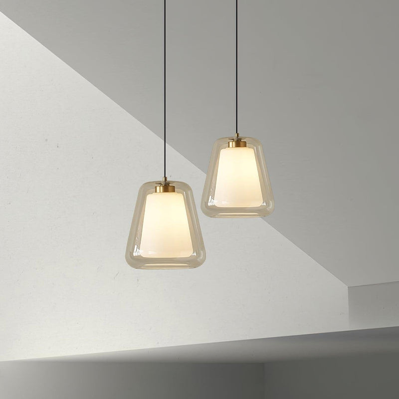 Lucinda Glass Pendant Light – Modern LED Design with Metal Base
