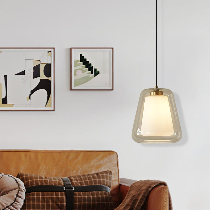 Lucinda Glass Pendant Light – Modern LED Design with Metal Base