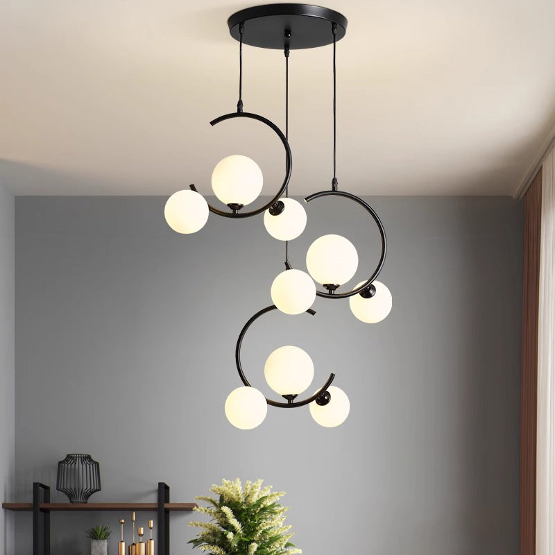 Modern LED Pendant Light – Glass & Acrylic Design for Living &amp; Dining Rooms