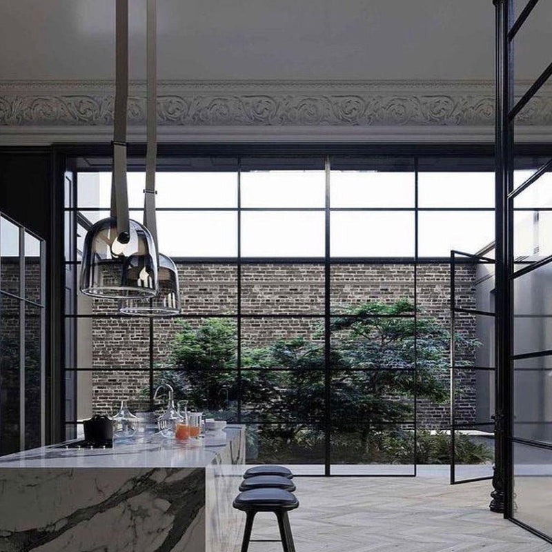 Mona Minimalist Pendant Light – Elegant Metal & Glass LED Design