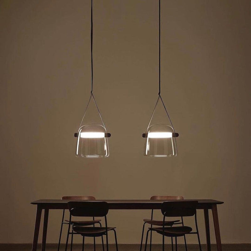 Mona Minimalist Pendant Light – Elegant Metal & Glass LED Design