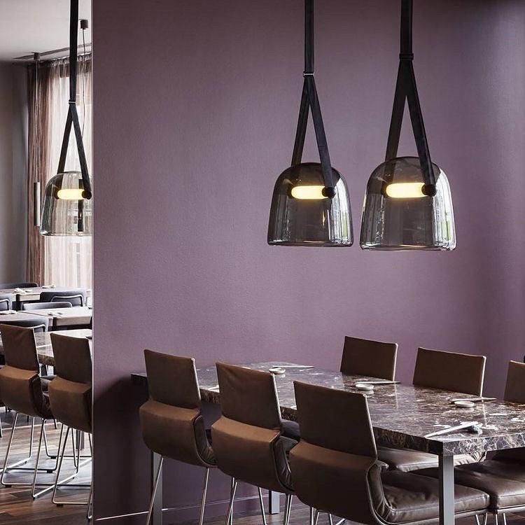 Mona Minimalist Pendant Light – Elegant Metal & Glass LED Design