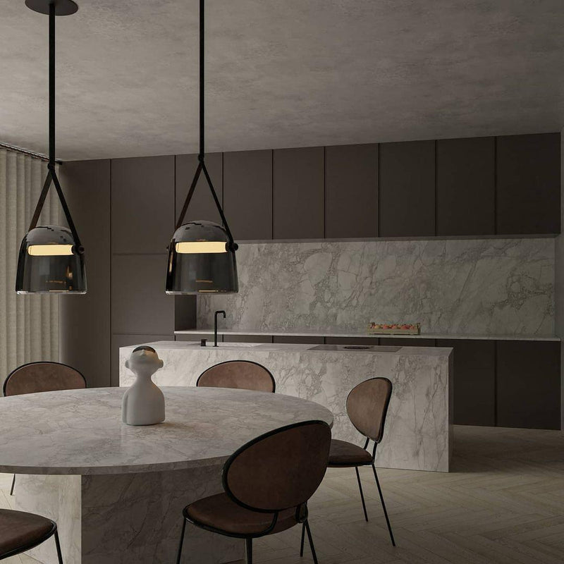 Mona Minimalist Pendant Light – Elegant Metal & Glass LED Design