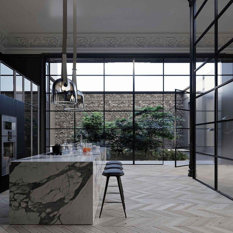 Mona Minimalist Pendant Light – Elegant Metal & Glass LED Design