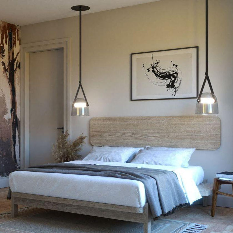 Mona Minimalist Pendant Light – Elegant Metal & Glass LED Design