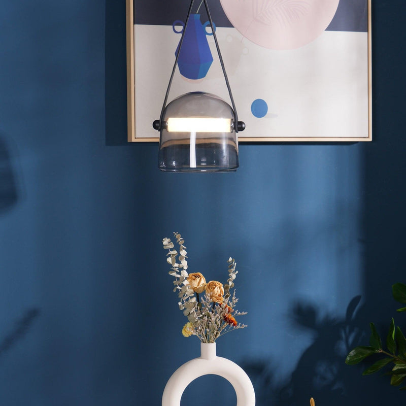 Mona Minimalist Pendant Light – Elegant Metal & Glass LED Design