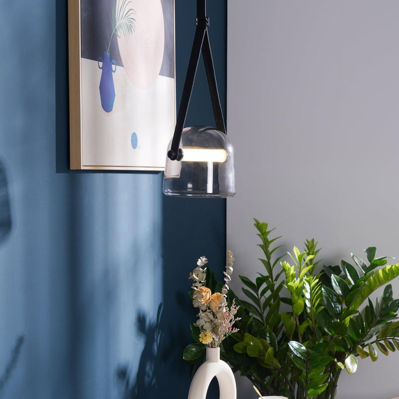 Mona Minimalist Pendant Light – Elegant Metal & Glass LED Design