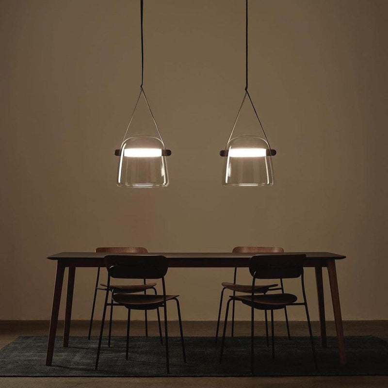 Mona Minimalist Pendant Light – Elegant Metal & Glass LED Design